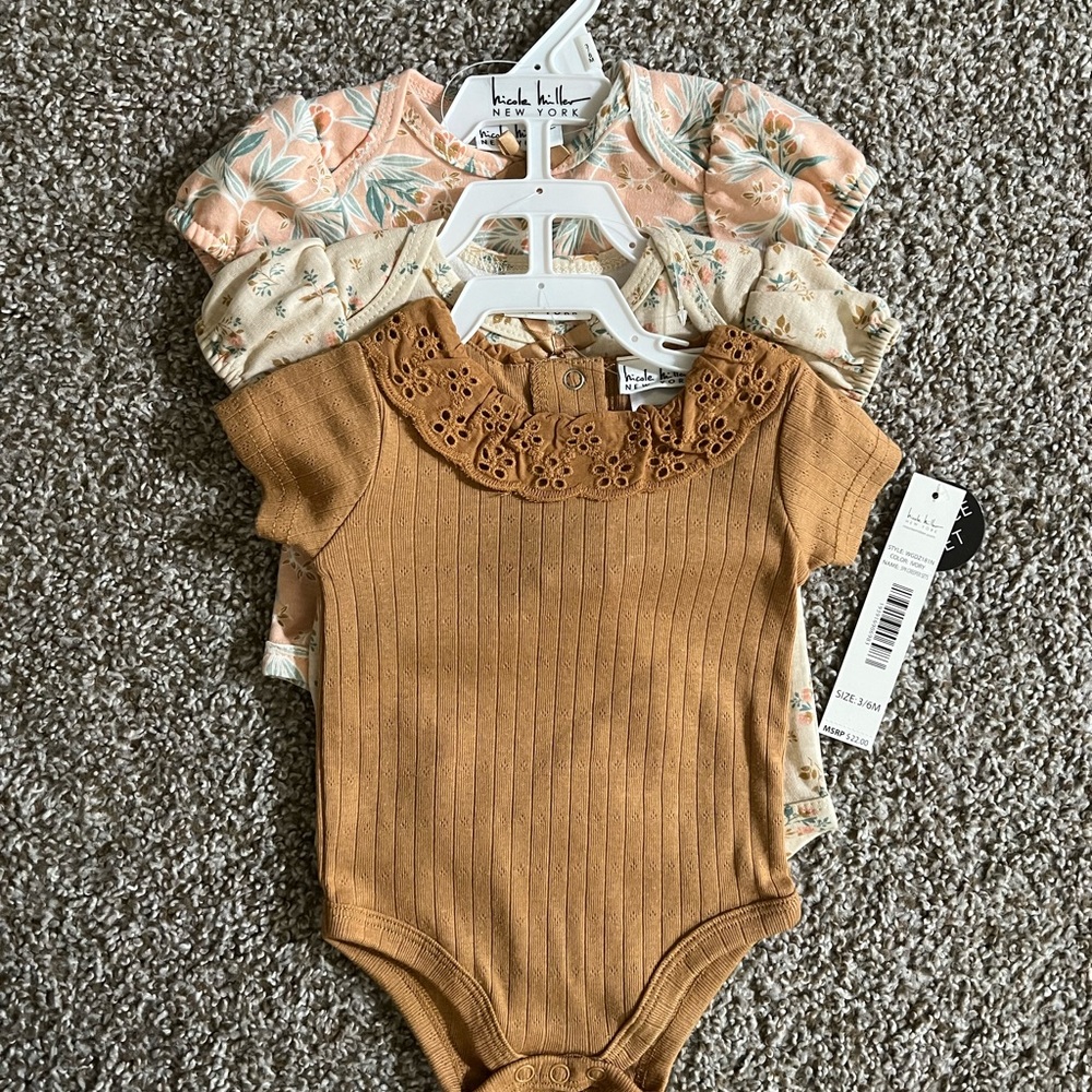 bodysuits Nicole Miller for 3-6 months